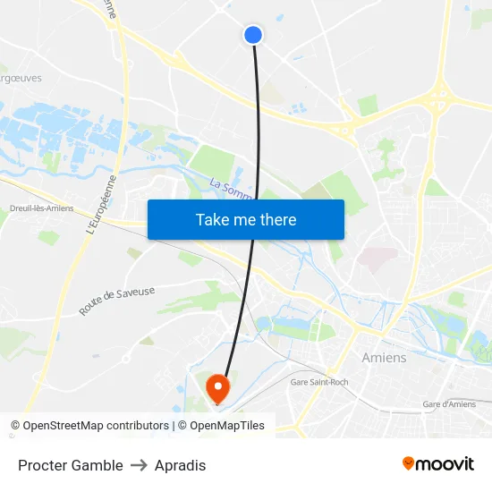 Procter Gamble to Apradis map