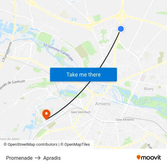 Promenade to Apradis map