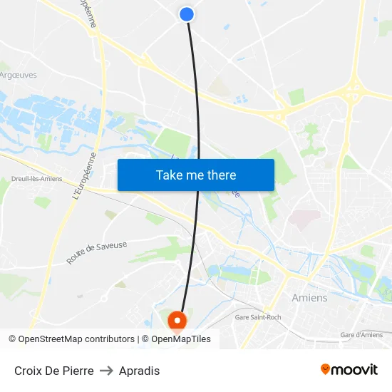 Croix De Pierre to Apradis map