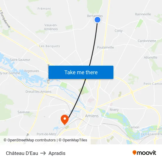 Château D'Eau to Apradis map