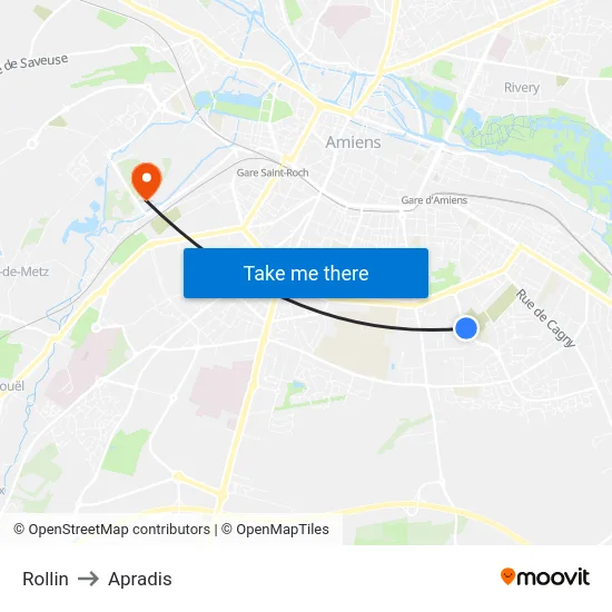 Rollin to Apradis map