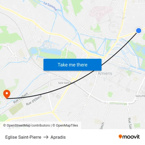 Eglise Saint-Pierre to Apradis map