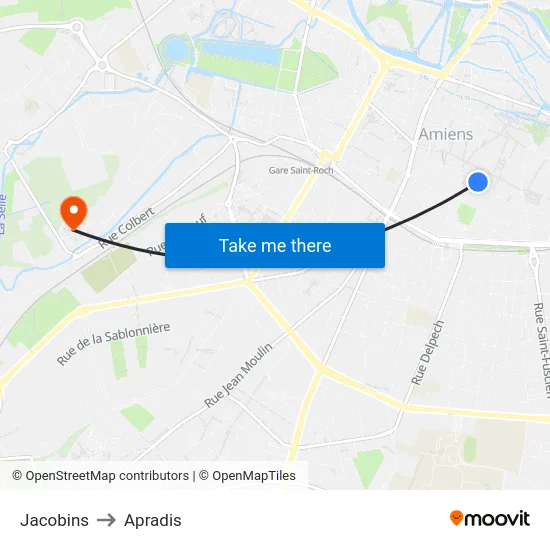 Jacobins to Apradis map