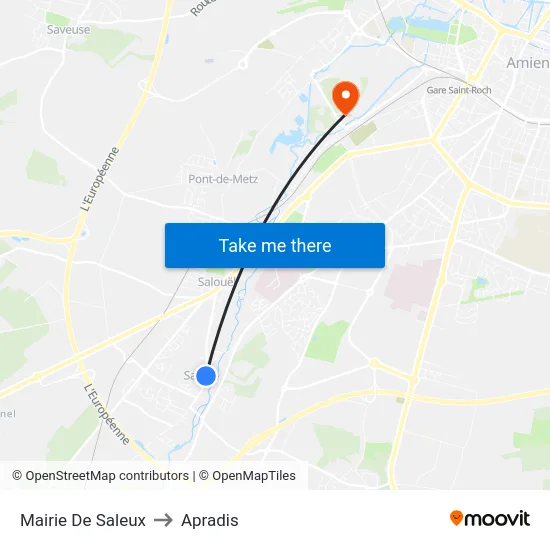 Mairie De Saleux to Apradis map