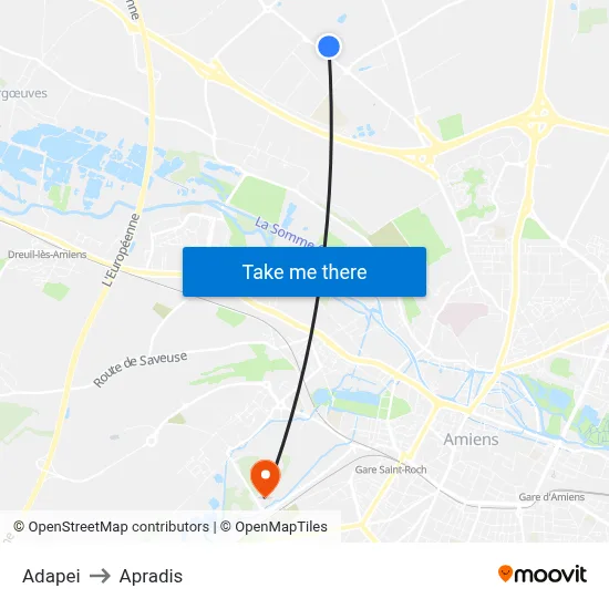 Adapei to Apradis map