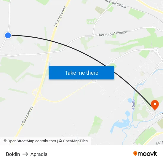 Boidin to Apradis map