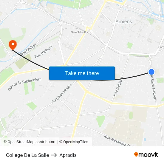 College De La Salle to Apradis map