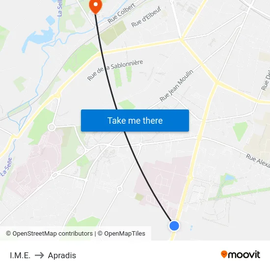 I.M.E. to Apradis map