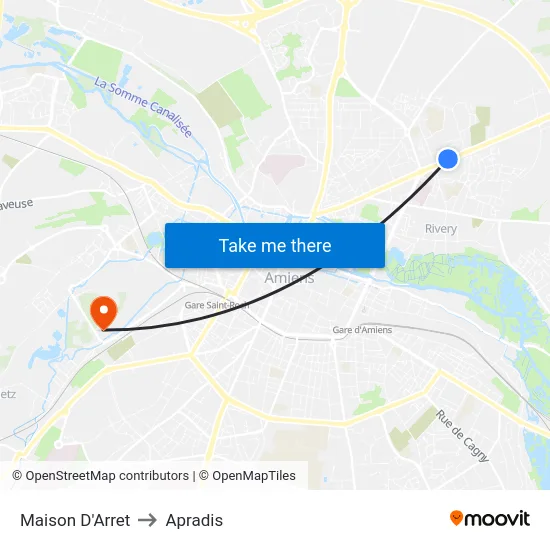 Maison D'Arret to Apradis map