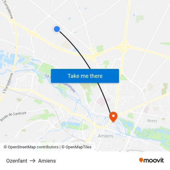 Ozenfant to Amiens map