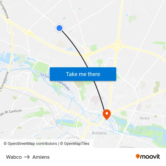 Wabco to Amiens map