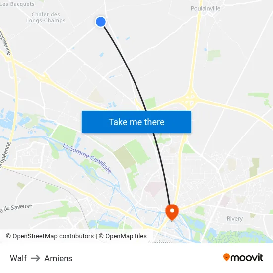 Walf to Amiens map