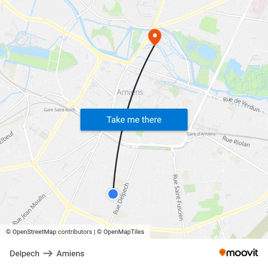 Delpech to Amiens map