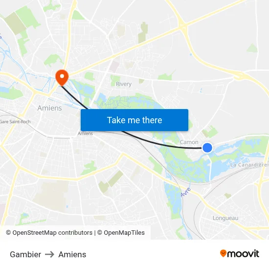 Gambier to Amiens map