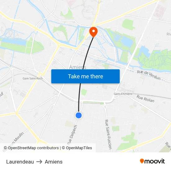 Laurendeau to Amiens map