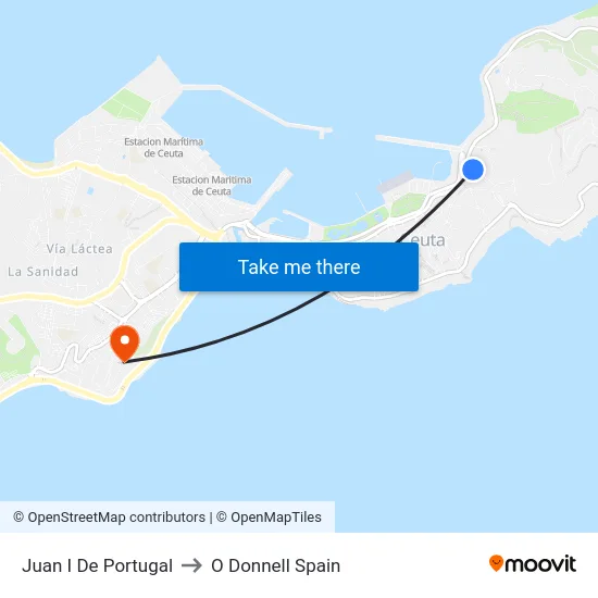 Juan I De Portugal to O Donnell Spain map