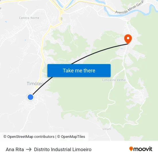 Ana Rita to Distrito Industrial Limoeiro map