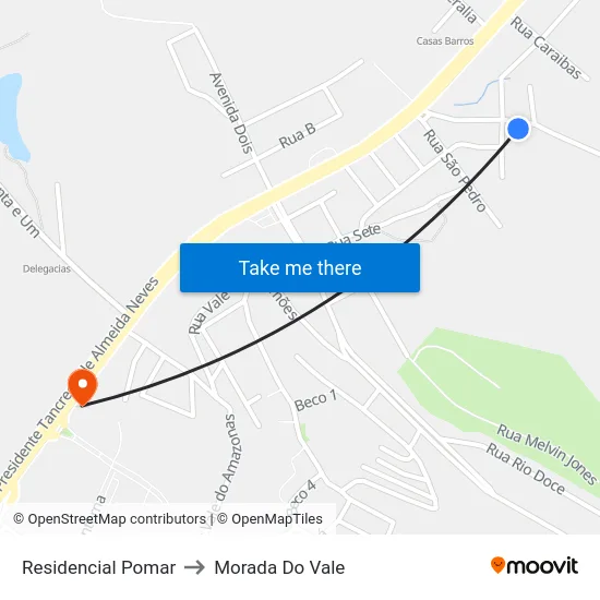 Residencial Pomar to Morada Do Vale map