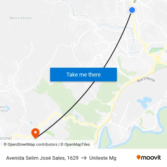 Avenida Selim José Sales, 1629 to Unileste Mg map