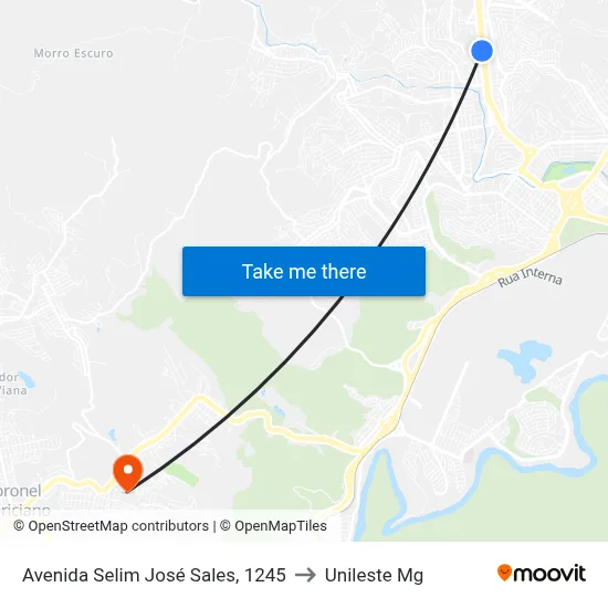 Avenida Selim José Sales, 1245 to Unileste Mg map