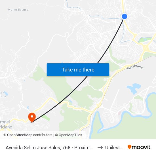 Avenida Selim José Sales, 768 - Próximo Aos Bancos to Unileste Mg map