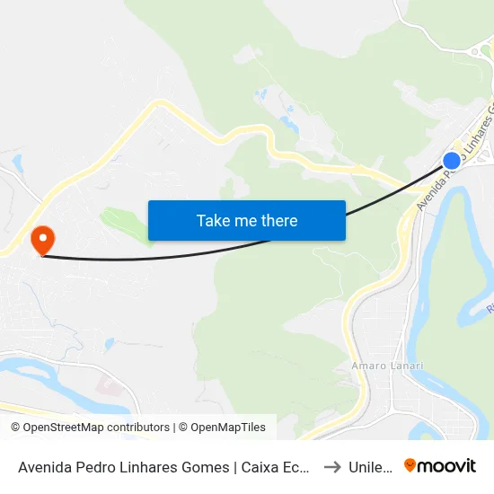 Avenida Pedro Linhares Gomes | Caixa Econômica Federal, Agência Horto to Unileste Mg map