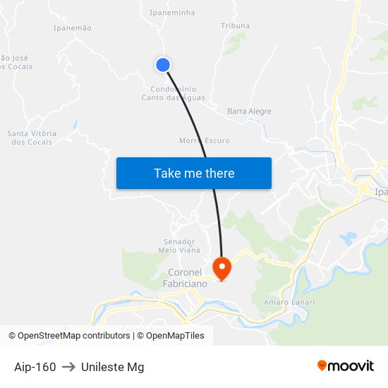 Aip-160 to Unileste Mg map