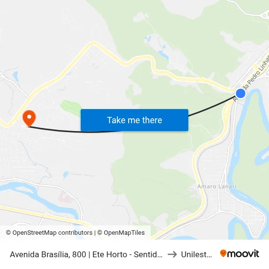 Avenida Brasília, 800 | Ete Horto - Sentido Fabriciano to Unileste Mg map