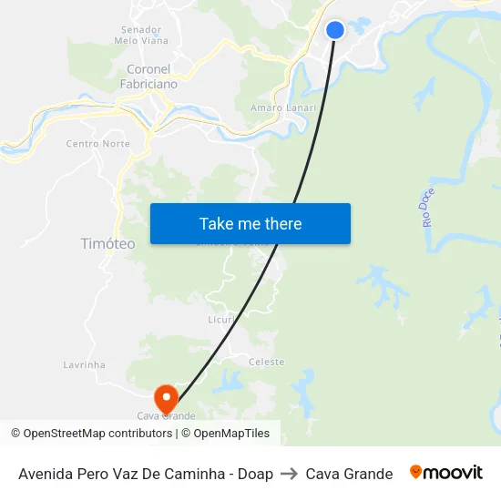 Avenida Pero Vaz De Caminha - Doap to Cava Grande map