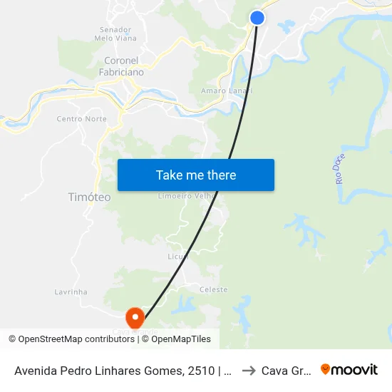 Avenida Pedro Linhares Gomes, 2510 | Toyota Osaka to Cava Grande map