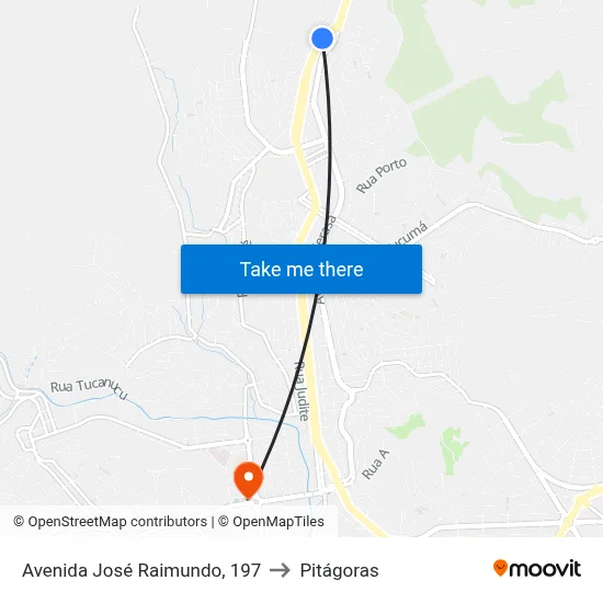 Avenida José Raimundo, 197 to Pitágoras map