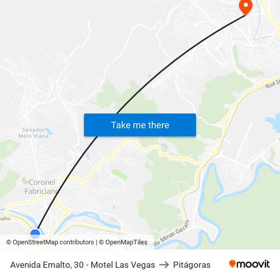 Avenida Emalto, 30 - Motel Las Vegas to Pitágoras map