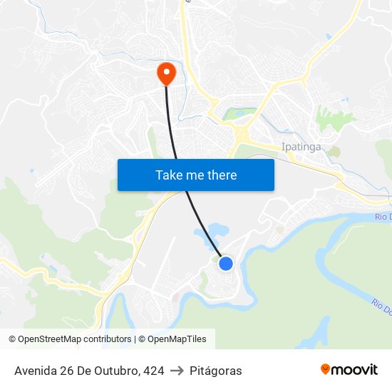 Avenida 26 De Outubro, 424 to Pitágoras map