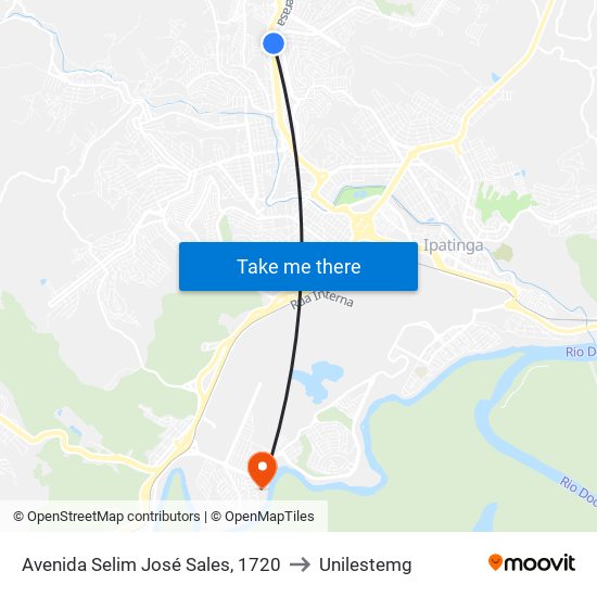 Avenida Selim José Sales, 1720 to Unilestemg map