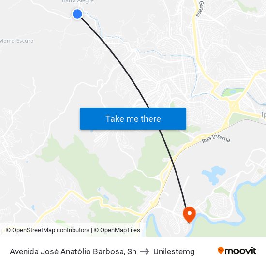 Avenida José Anatólio Barbosa, Sn to Unilestemg map
