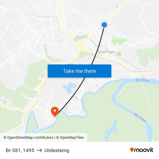 Br-381, 1495 to Unilestemg map