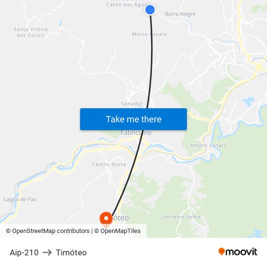 Aip-210 to Timóteo map