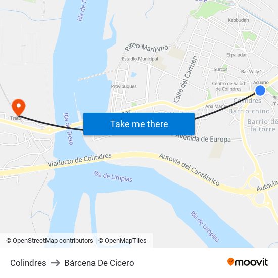 Colindres to Bárcena De Cicero map