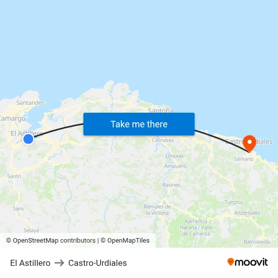 El Astillero to Castro-Urdiales map