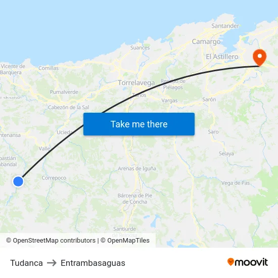 Tudanca to Entrambasaguas map