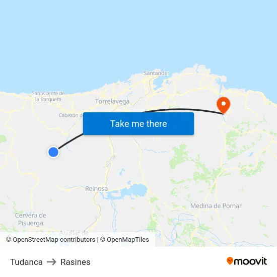 Tudanca to Rasines map