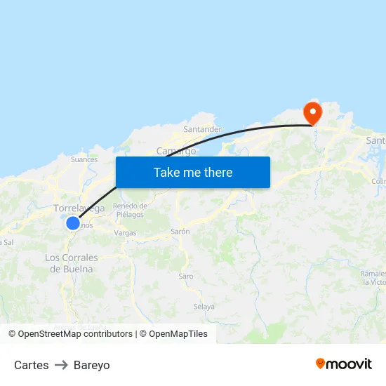 Cartes to Bareyo map