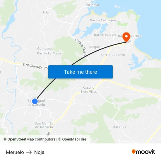 Meruelo to Noja map