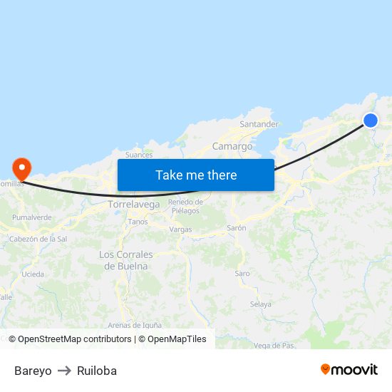 Bareyo to Ruiloba map