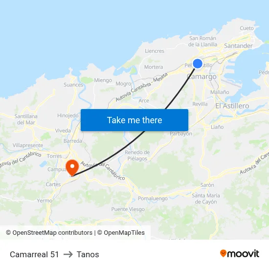 Camarreal 51 to Tanos map
