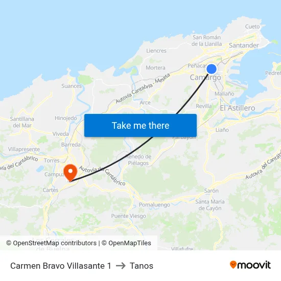Carmen Bravo Villasante 1 to Tanos map