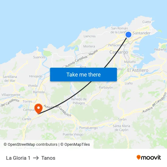La Gloria 1 to Tanos map