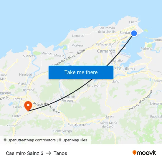 Casimiro Sainz 6 to Tanos map