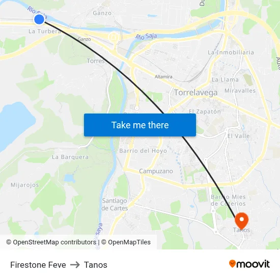 Firestone Feve to Tanos map