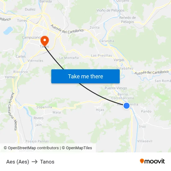Aes (Aes) to Tanos map